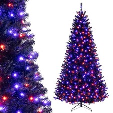 8' Halloween Tree Artificial Decoration Tree w/1408 Branch Tips 6 Lighting Modes