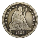 1888-S Seated Liberty Quarter Fine Condition