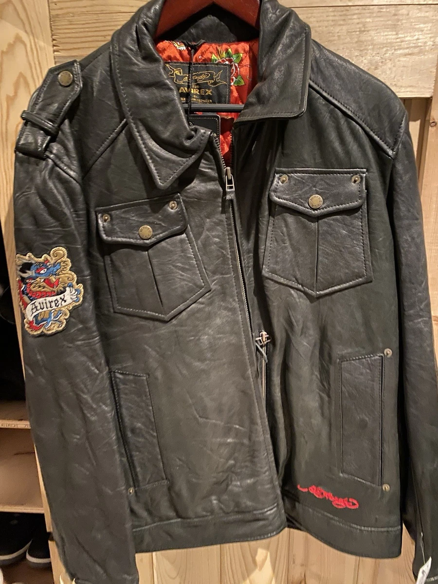 Ed Hardy Black Leather Outer Shell Coats, Jackets & Vests for Men Ed Hardy Black Leather Outer Shell Coats, Jackets & Vests for Men