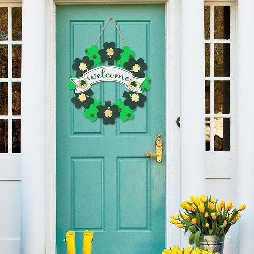 St Patricks Day Decorations, DECSPAS Green Shamrock Hanging Gold - Bild 7 von 9