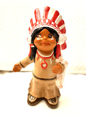 6   Ceramic Figurine.  Cute Figurine With Red...