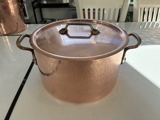 Mauviel Copper Stockpot w/ Lid Double Handle 3mm Thick Two Piece Set