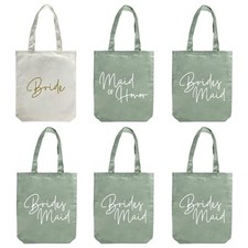 Lady  Home 10pcs Bachelorette Party Tote Bagbride Team Tote Bag Bridesmaid Cott