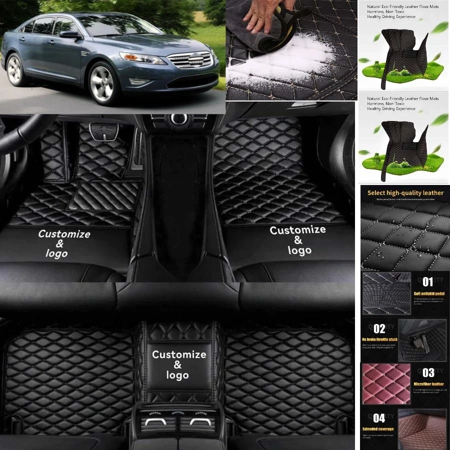 For Ford Taurus Car Floor Mats Luxury Waterproof Liners Carpets Cargo Custom - Imagem 4 de 4