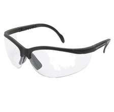 Safety Glasses - Clear with Black frame - available in 3, 6 or 12 pack