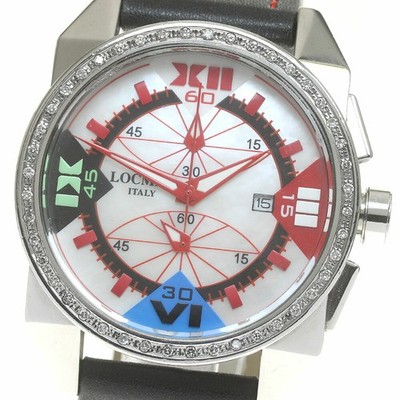 LOCMAN R.160 Crazy Horse Diamond Bezel Quartz Men's Used Watch