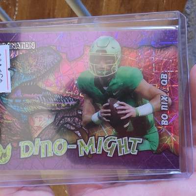 Wild Card Alumination Football Bo Nix Dino-Might Oregon Ducks #5/5 /5