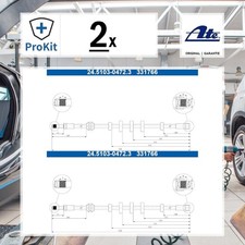2x ORIGINAL® Ate Bremsschlauch Vorne für Audi A4 B8 Avant A4 B8 A5 Sportback