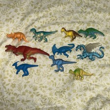 Lot Of 10 Small Tiny Plastic PVC Dinos Dinosaurs Spinosaurus Brontosaurus Etc