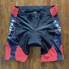 BIKEWA Men s Cycling Bike Shorts XXXL Padded Compression Black Red NWT