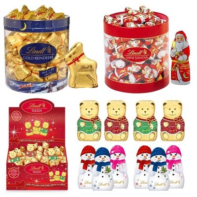 Lindt Milchschokolade Mini Teddybären Rentier Weihnachtsmann Schneemann Weihnachtsleckerli 10g