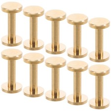 Durable Brass Flat Head Rivet Screws Leathercraft Kit for Belts Handbags DIY Use