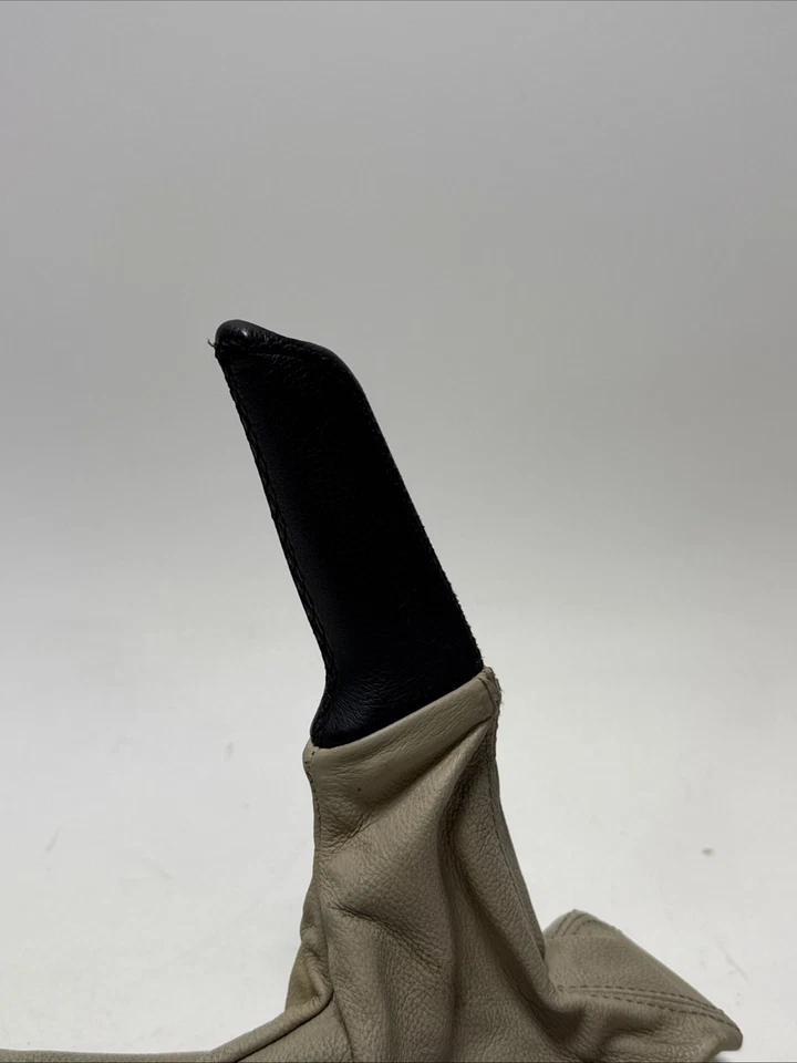 BMW E90 E92 E93 3 Series Emergency Brake Leather Boot Handle Cover Beige OEM - Image 2 of 4