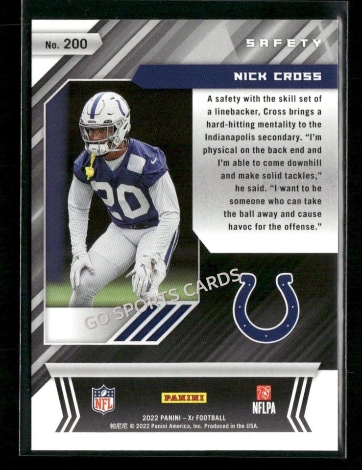2022 Panini XR Red /249 Nick Cross #200 RC Rookie - Image 2 of 2