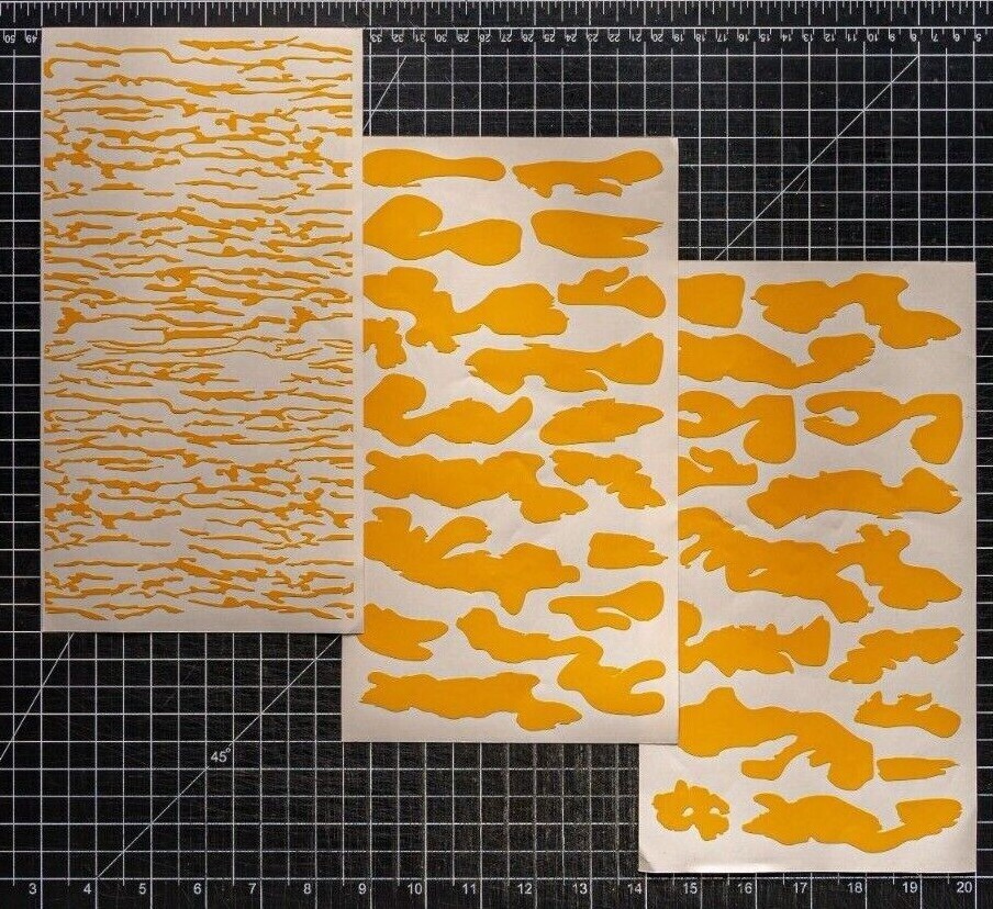 Bottomland Camo High Heat Vinyl Stencil Kit - 3x 11