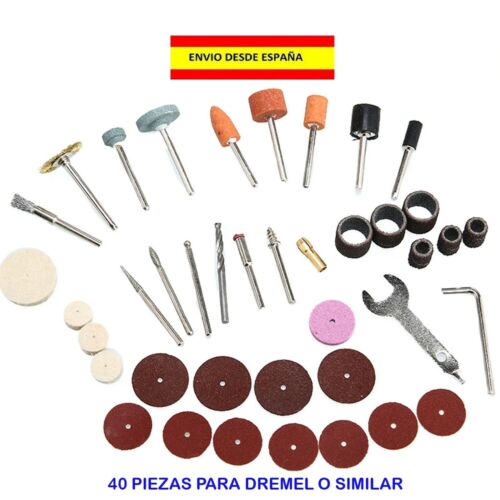 DREMEL ACCESORIOS 40 PIEZAS MINIATURAS MAQUETAS BRICOLAGE DIORAMAS MODELISMO - Foto 2 di 3
