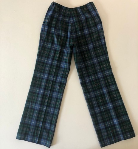 Pantalones Pantalón de Lana Pendleton Años 70 De Colección Talla 18 Verde Azul Tartán Cuadros Cremallera Lateral EE. UU. - Imagen 8 de 15