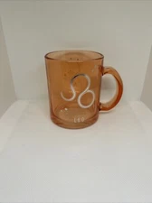 New Modern Expressions Leo Glass Mug/ Cup Orange