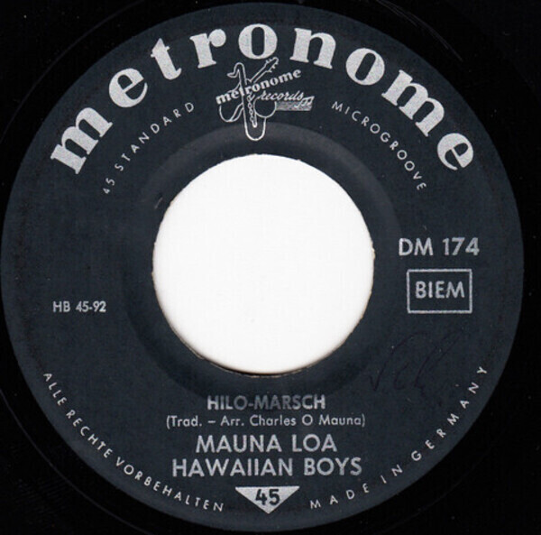 Mauna Loa Hawaiian Boys Kaiwahu-Marsch / Hilo-Marsch Vinyl Single