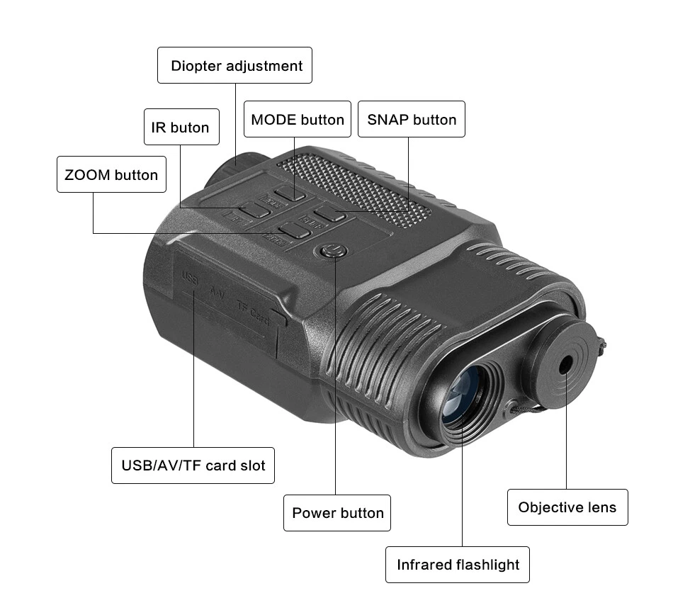 NV150 IR LED Night Vision Device Monoculars HD Night Vision for Hunting Camera - Image 2 of 4