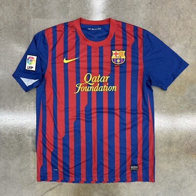 FC Barcelona 2011/2012 Classic Home Jersey Nike Dri Fit Large 