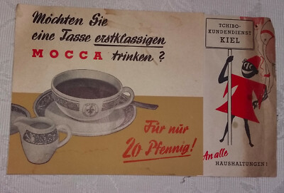 Tchibo brochure coffee mocha keel 1950s original advertising advertisement customer service 
