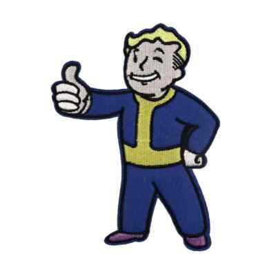 Vault Boy Thumb Fallout Embroidered Patch Iron-on Vault-Tec Game & TV Show Merch