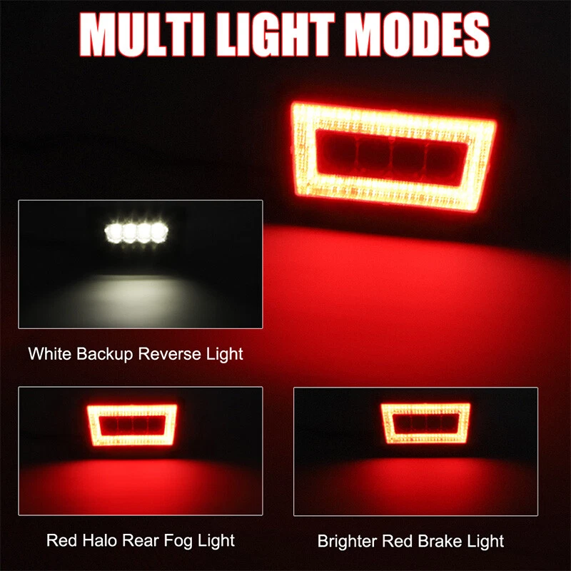 Tercera luz de freno trasera antiniebla LED ahumada estilo F1 reversa para Subaru WRX STI XV Foto 4 de 4