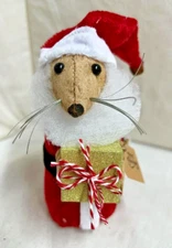 Mouse/Christmas/Mr. Santa Clause/Primitive/Grunged