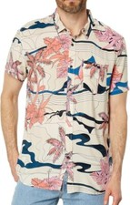 RIP CURL BARREL KILLA Men's S/S Button Shirt - Bone - XL - NWT