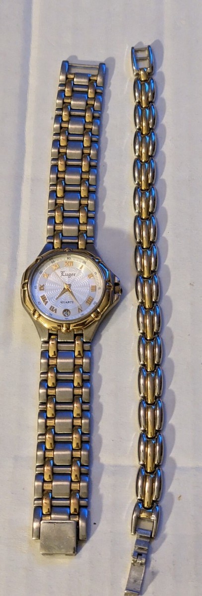 Luger Vintage Swiss Movement Watch Luger Quartz Date Wrist Watch Swiss Movement Watch/Bracelet  main image 4