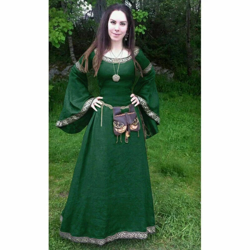 Plus Size S-5XL Women Long Flare Sleeve Medieval Dress Renaissance Costume*. - Picture 15 of 27