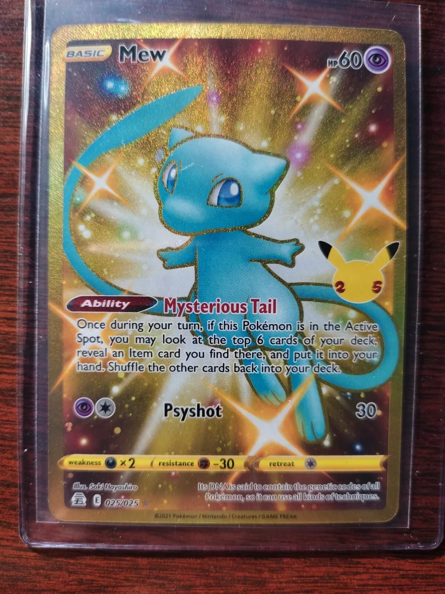 Shiny Mew 025/025 Secret Pokemon Celebrations NM