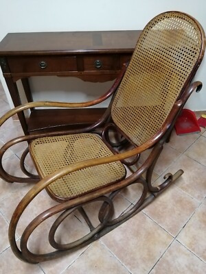 Sedia a dondolo antica paglia di Vienna thonet primo 900 (trattabile)
