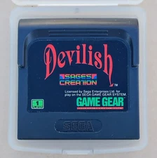 Devilish (Sega Game Gear) - Cartridge and Case