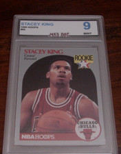 STACEY KING Rookie****1990 NBA HOOPS---MINT 9***BULLS--Mad Dog