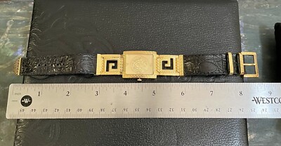 宮田様ご購入用Istante by Versace◇カシミヤ混紡◇ヴィンテージ Vintage Swiss Authentic Gianni Versace Medusa Greek Key Gold