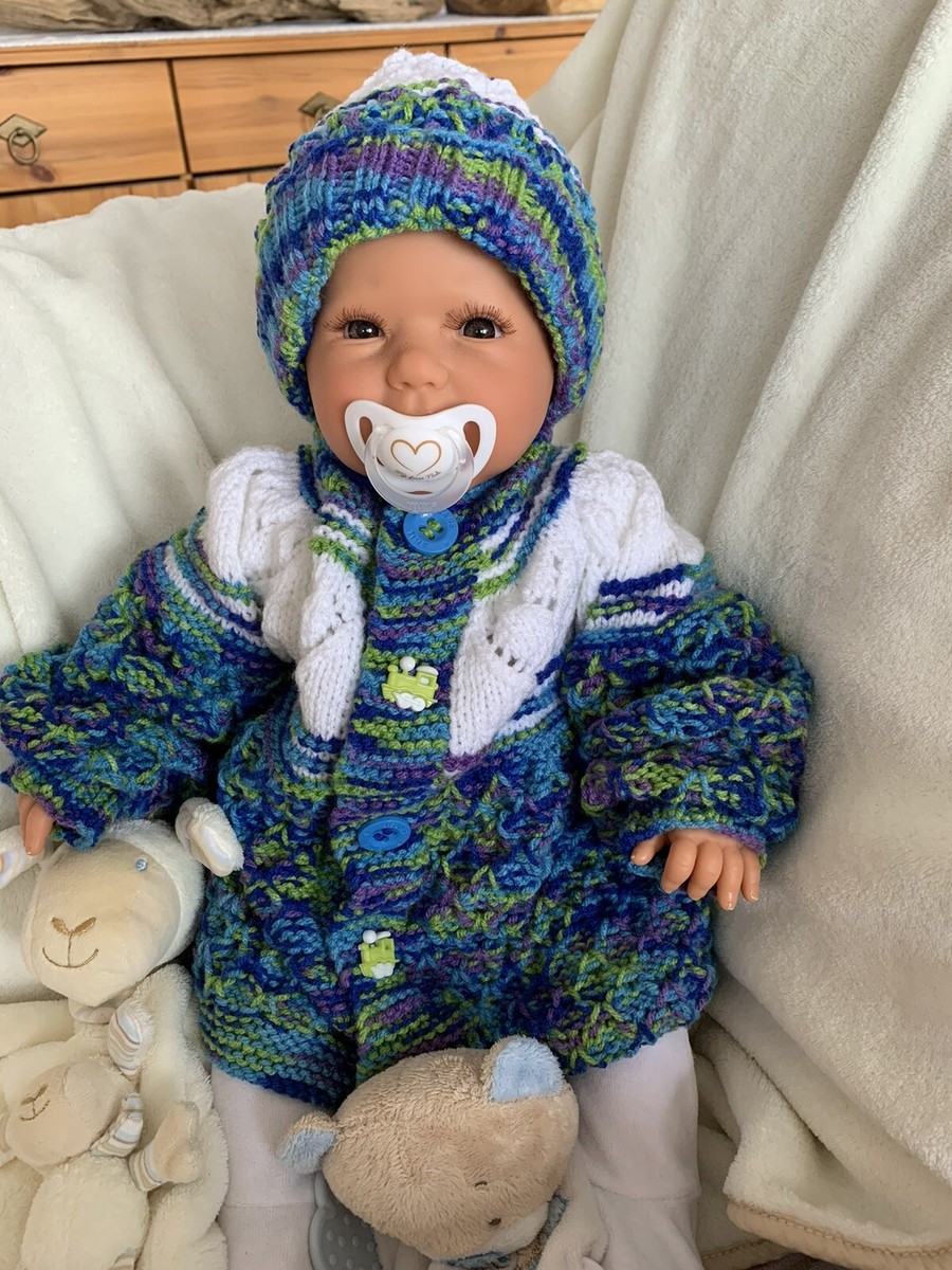 Baby Garnitur Baby Strickjacke NEU Handgestrickt Größe 56/62
