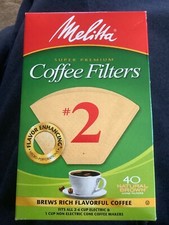 Melitta Super Premium Coffee Filter 2 Natural Brown 40 count