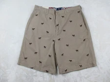 NEW  G.H. Bass & Co. Shorts Mens 34 Brown Tan Chino Pockets Golf Dogs Preppy*