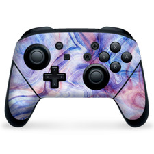 Nintendo Switch Pro Controller Skin Decal Vinyl Wrap - Purple Marble Pink Blue