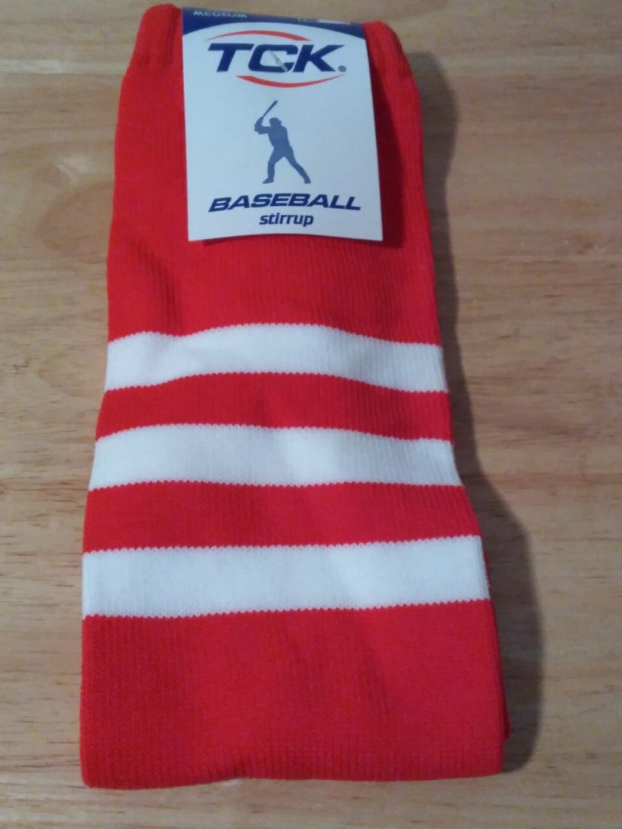 Étriers de baseball TCK moyen (200D, 5 pouces) rouge, blanc, noir