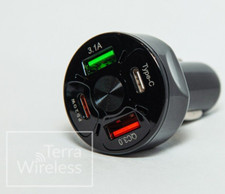 Adattatore caricatore auto USB sigaretta 4 porte• Motorola Xiaomi Asus Acer Huawei Pixel