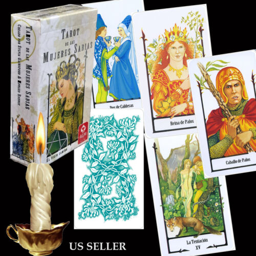 ⭐ Spanish TAROT OF THE OLD PATH Mujeres Sabias Wicca Book+Cards Sylvia Gainsford - 第 1/10 張圖片