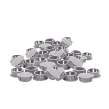100 Pcs Plastic Plugs 20mm Gray Plastic Hole Plugs Locking Insert End Cap Hol...