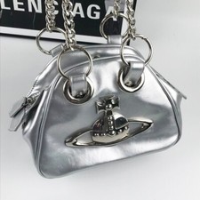 Vivienne Westwood Orb Chain Shoulder Bag Silver outlet New JPN