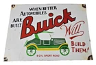 Vintage Buick Sign - Porcelain Automobiles Gas Pump Service Dealership Sign
