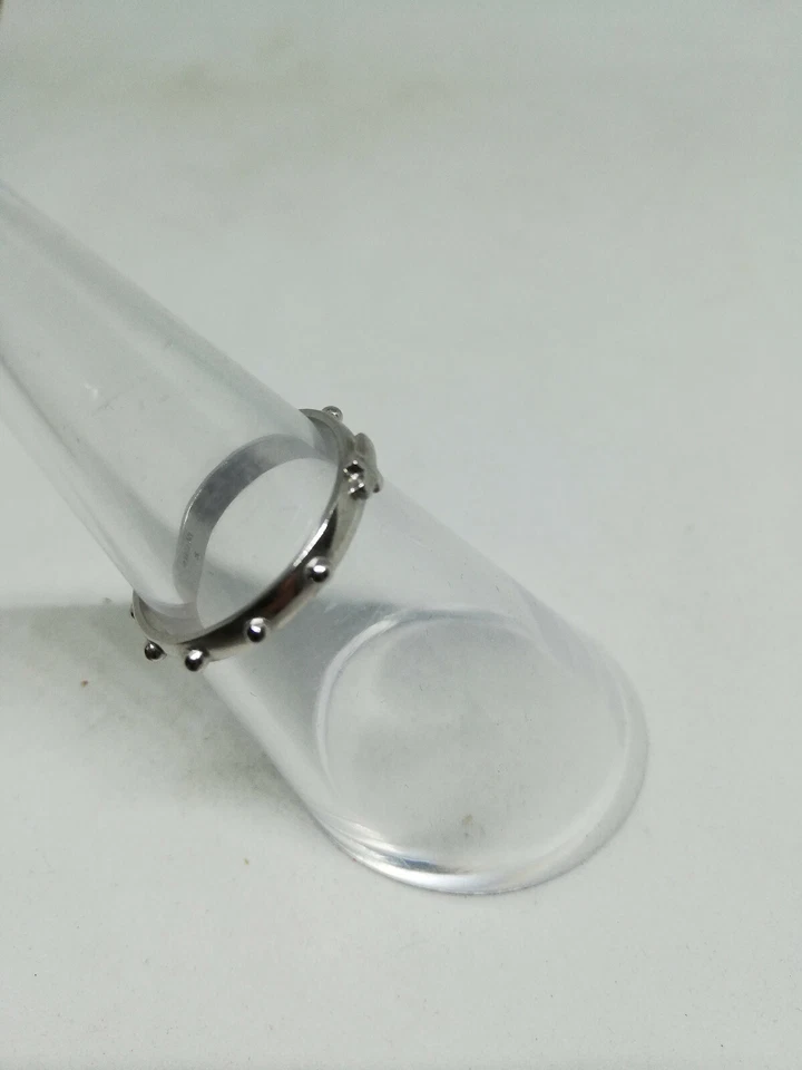ANELLO ROSARIO CROCE  DECINA ARGENTO RODIATO UNISEX MIS 10 A 29 EXPLOIT - Immagine 4 di 4