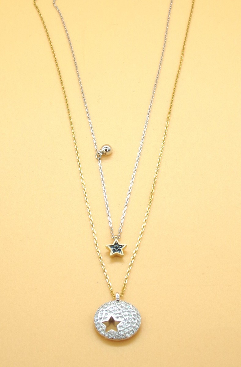 Swarovski Crystal Wishes Star Pendant Set Blue 5253997 New with