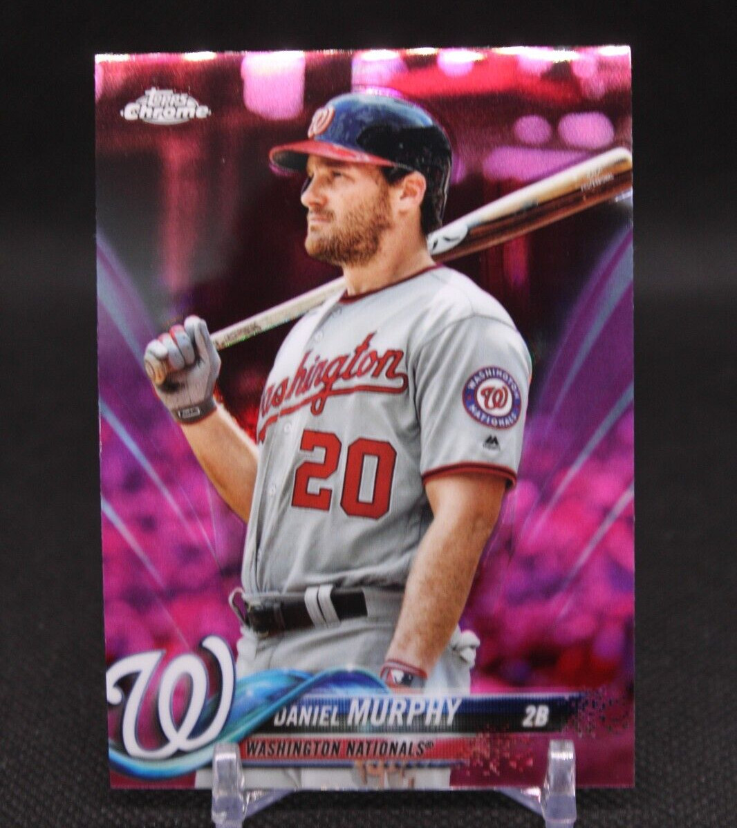 2018 Topps Chrome Pink Refractor Daniel Murphy #196 Washington Nationals